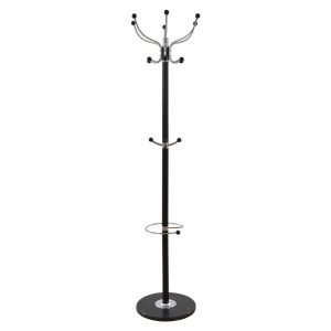 ΚΑΛΟΓΕΡΟΣ ΜΕΤΑΛΛΙΚΟΣ JUDE HM0040.01 ΠΕΡΙΣΤΡΕΦΟΜΕΝΟΣ ΜΑΥΡΟΣ ΜΕ ΜΑΡΜΑΡΟ Φ 37xΥ176 εκ.