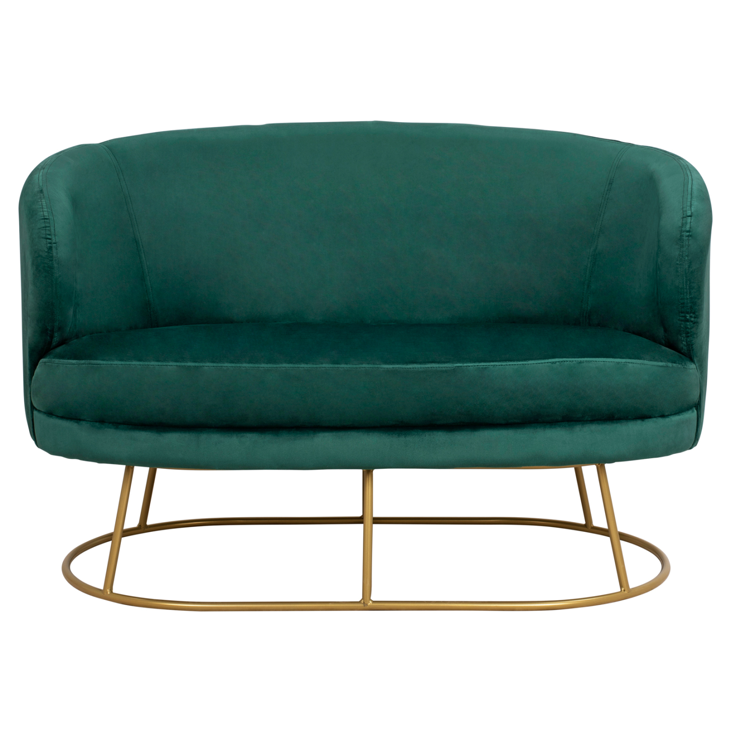 ΚΑΝΑΠΕΣ 2ΘΕΣΙΟΣ ARIEN HM8492.03 ΑΠΟ ΒΕΛΟΥΔΟ ΚΥΠΑΡΙΣΣΙ ΜΕ ΧΡΥΣΗ ΒΑΣΗ 125X80X84Y εκ. - Image 3