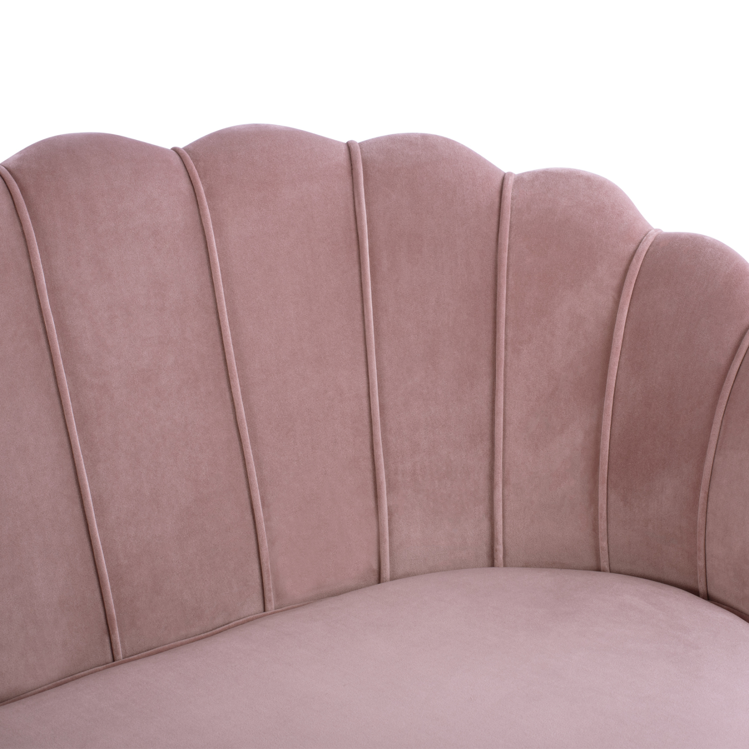 ΚΑΝΑΠΕΣ 2ΘΕΣΙΟΣ COQUILLE HM8627.02 ΑΠΟ ΒΕΛΟΥΔΟ ΣΑΠΙΟ ΜΗΛΟ & ΧΡΥΣΑ ΠΟΔΙΑ 130x81x86εκ. - Image 6