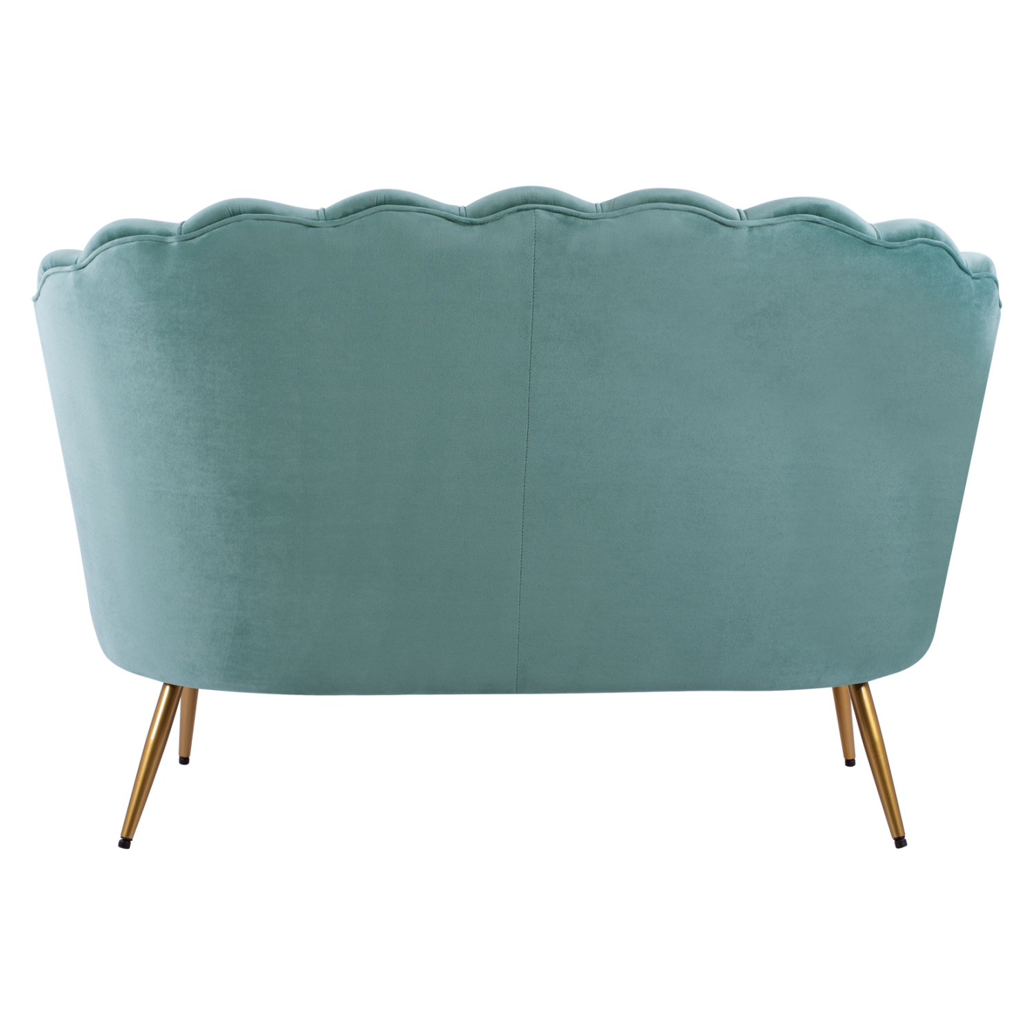 ΚΑΝΑΠΕΣ 2ΘΕΣΙΟΣ COQUILLE HM8627.07 ΑΠΟ ΦΥΣΤΙΚΙ ΒΕΛΟΥΔΟ ΜΕ ΧΡΥΣΑ ΠΟΔΙΑ 130x81x86Υ εκ. - Image 4