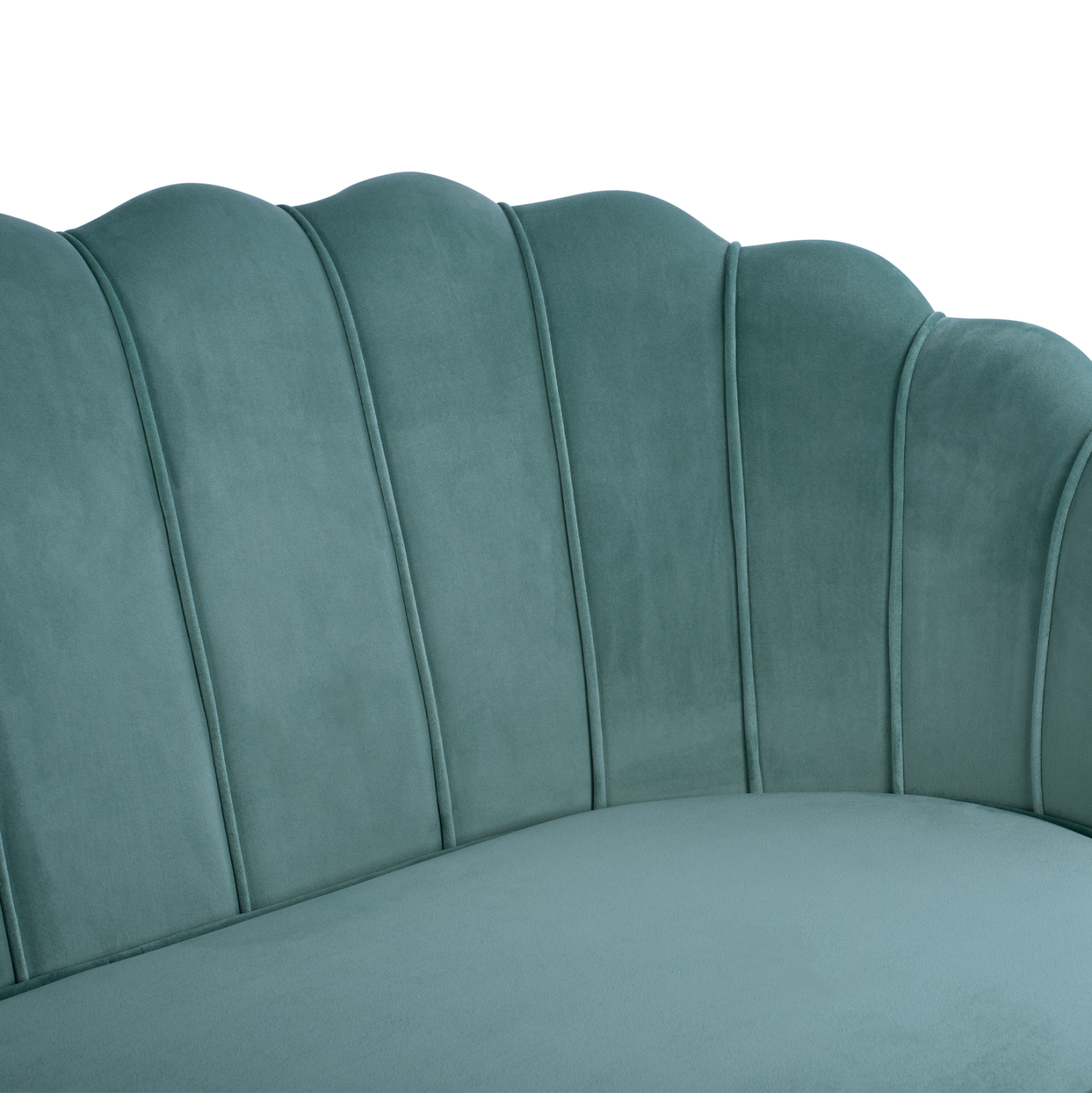 ΚΑΝΑΠΕΣ 2ΘΕΣΙΟΣ COQUILLE HM8627.07 ΑΠΟ ΦΥΣΤΙΚΙ ΒΕΛΟΥΔΟ ΜΕ ΧΡΥΣΑ ΠΟΔΙΑ 130x81x86Υ εκ. - Image 5