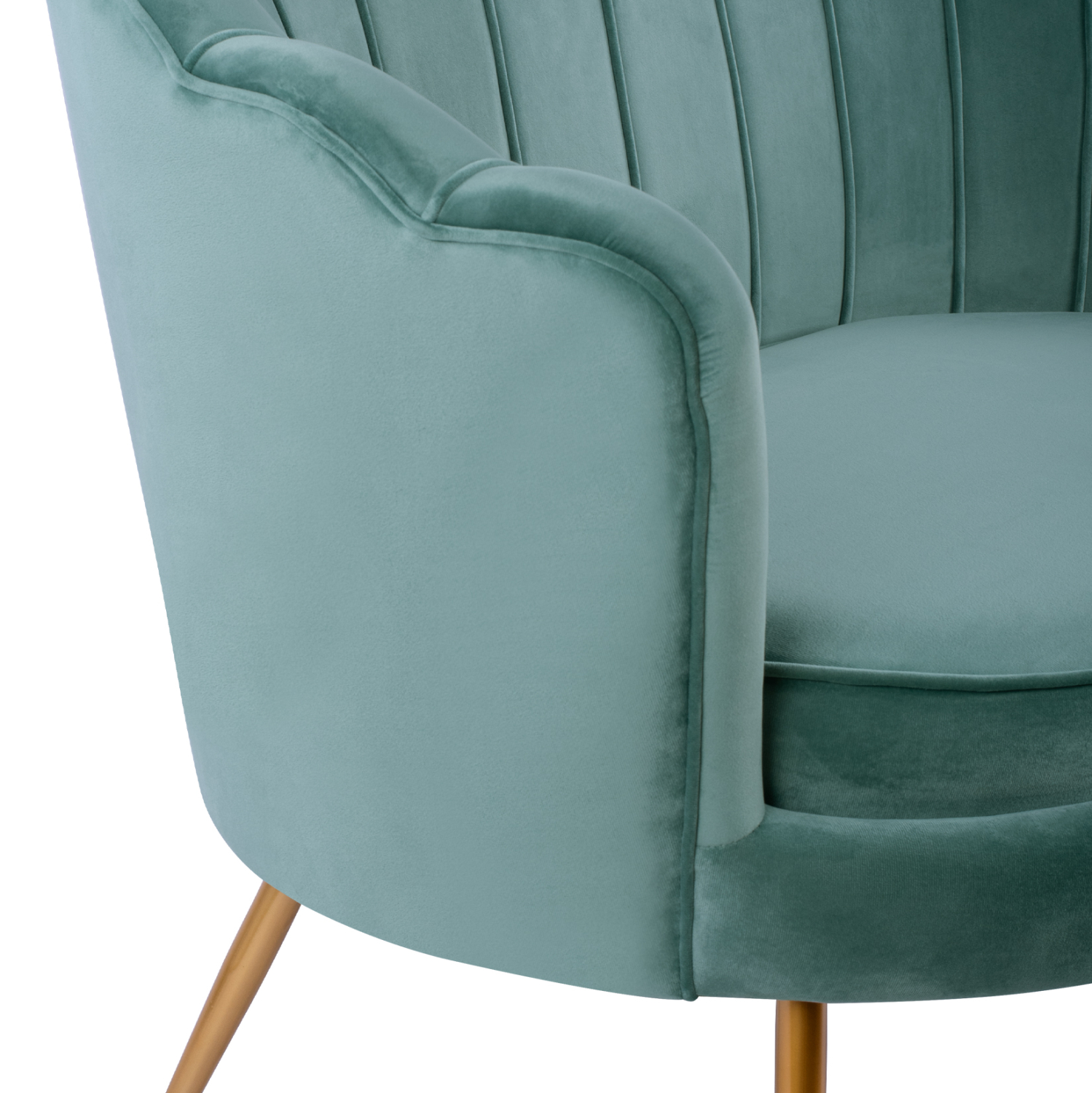 ΚΑΝΑΠΕΣ 2ΘΕΣΙΟΣ COQUILLE HM8627.07 ΑΠΟ ΦΥΣΤΙΚΙ ΒΕΛΟΥΔΟ ΜΕ ΧΡΥΣΑ ΠΟΔΙΑ 130x81x86Υ εκ. - Image 7