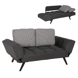 ΚΑΝΑΠΕΣ 3ΘΕΣΙΟΣ ΠΟΛΥΜΟΡΦΙΚΟΣ HM3169.01 ΓΚΡΙ ΜΕ ΜΑΞΙΛΑΡΙΑ 190Χ75Χ89Υ εκ.