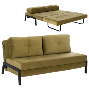 ΚΑΝΑΠΕΣ ΚΡΕΒΑΤΙ ΒΕΛΟΥΔΟ ΛΑΔΙ 2½ ΘΕΣΙΟΣ HM3079.13 150x87x79 εκ.