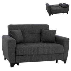 ΚΑΝΑΠΕΣ ΚΡΕΒΑΤΙ HEMA ΔΙΘΕΣΙΟΣ  ΨΗΛΗ ΠΛΑΤΗ ΓΚΡΙ HM3243.03 160x84x88 εκ.