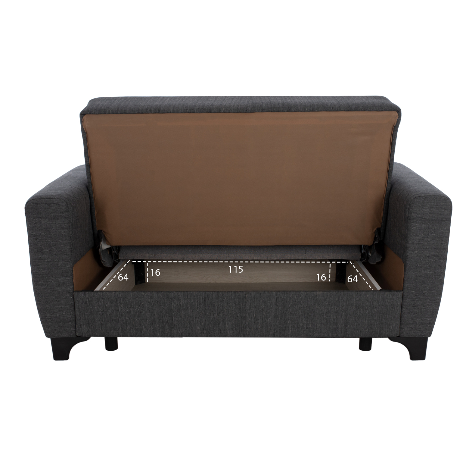 ΚΑΝΑΠΕΣ ΚΡΕΒΑΤΙ HEMA ΔΙΘΕΣΙΟΣ ΨΗΛΗ ΠΛΑΤΗ ΓΚΡΙ HM3243.03 160x84x88 εκ. - Image 5