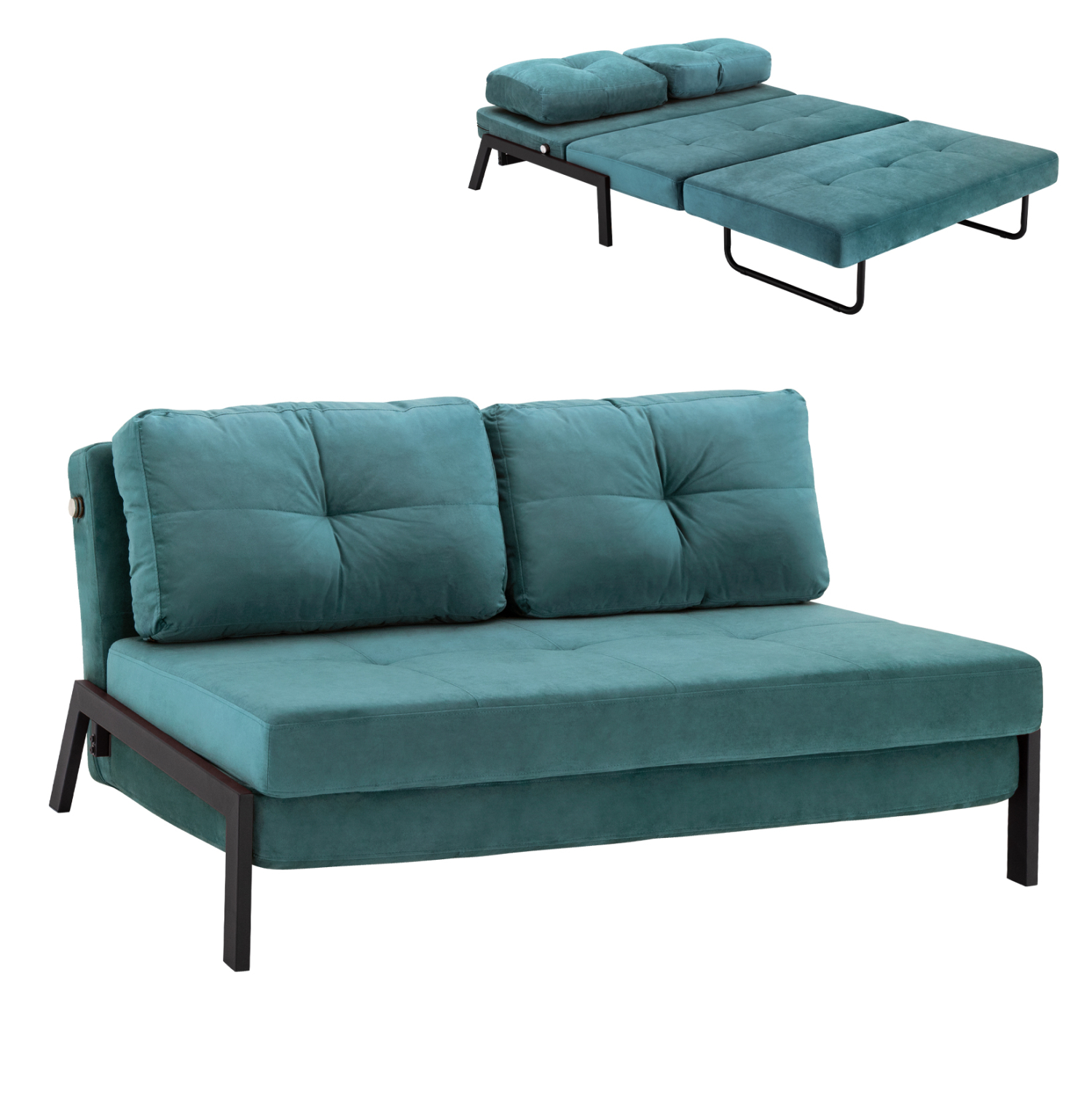 ΚΑΝΑΠΕΣ ΚΡΕΒΑΤΙ CONSTANCE HM3079.15 ΒΕΛΟΥΔΟ MENTA 2½ ΘΕΣΙΟΣ 151x92x66Υεκ.