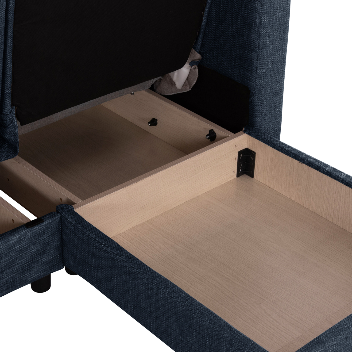 ΚΑΝΑΠΕΣ ΚΡΕΒΑΤΙ GHUFRAN ΓΩΝΙΑ ΑΝΑΣΤΡΕΨΙΜΗ ΜΠΛΕ HM3244.07 ΜΕ ΑΠΟΘΗΚΕΤΙΚΟ ΧΩΡΟ 202x140x78Yεκ. - Image 10