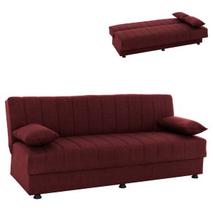 ΚΑΝΑΠΕΣ ΚΡΕΒΑΤΙ ANDRI ΤΡΙΘΕΣΙΟΣ ΚΟΚΚΙΝΟ HM3239.06 180x72x77 εκ.