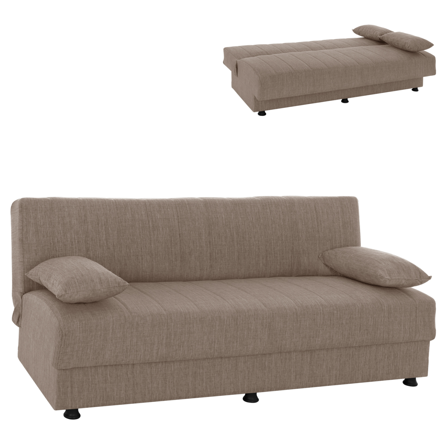 ΚΑΝΑΠΕΣ ΚΡΕΒΑΤΙ ANDRI ΤΡΙΘΕΣΙΟΣ ΜΠΕΖ HM3239.04 180x83x74Υ εκ.