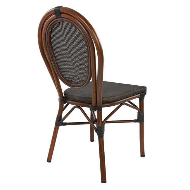 ΚΑΡΕΚΛΑ ΑΛΟΥΜΙΝΙΟΥ KASON BAMBOO LOOK ΚΑΦΕ ΜΕ TEXTLINE 40,5x56,5x89,5 εκ. HM5026 - Image 5