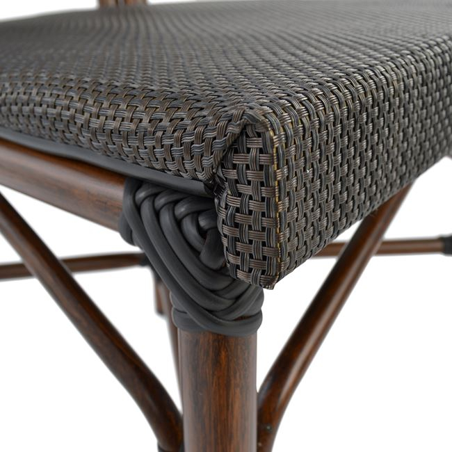 ΚΑΡΕΚΛΑ ΑΛΟΥΜΙΝΙΟΥ KASON BAMBOO LOOK ΚΑΦΕ ΜΕ TEXTLINE 40,5x56,5x89,5 εκ. HM5026 - Image 9