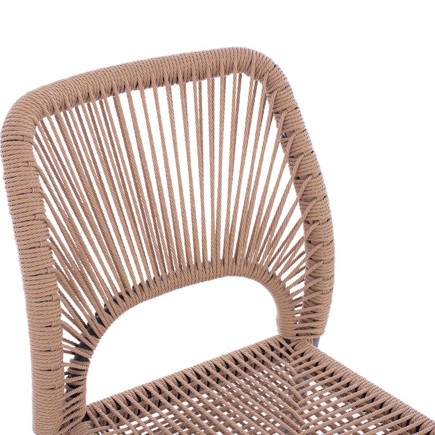 ΚΑΡΕΚΛΑ ΑΛΟΥΜΙΝΙΟΥ ΓΚΡΙ ΜΕ P.E.TWIST RATTAN ΜΠΕΖ HM5770.02 45x63x82Υ εκ. - Image 6