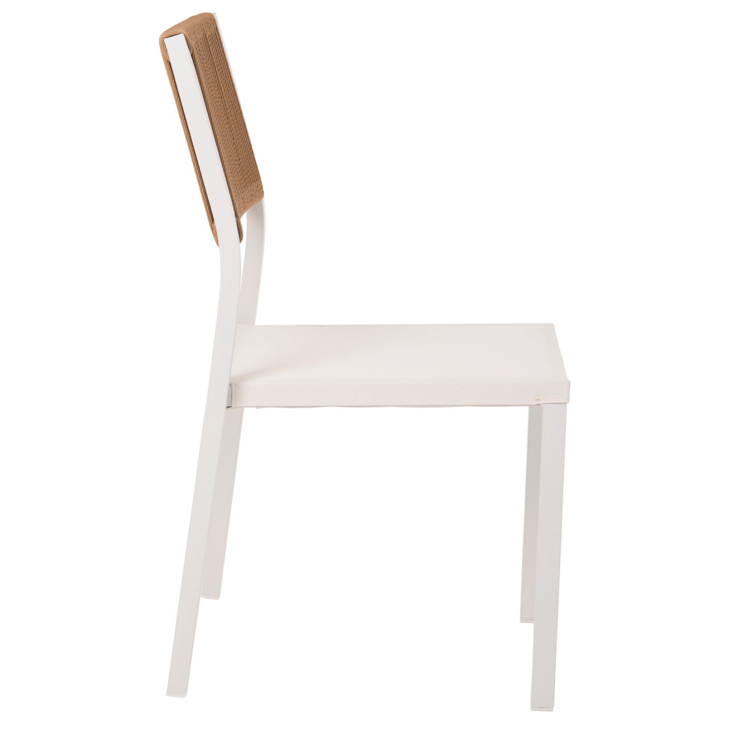 ΚΑΡΕΚΛΑ ΑΛΟΥΜΙΝΙΟΥ ΛΕΥΚΗ ΜΠΕΖ RATTAN & TEXTLINE HM5921.02 46x55,5x83Yεκ. - Image 4