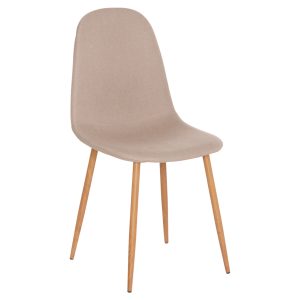 ΚΑΡΕΚΛΑ LEONARDO HM00100.07 ΥΦΑΣΜΑ ΜΠΕΖ ΚΑΙ ΚΑΦΕ ΜΕΤΑΛΛΙΚΑ ΠΟΔΙΑ 44x48x89Υεκ.