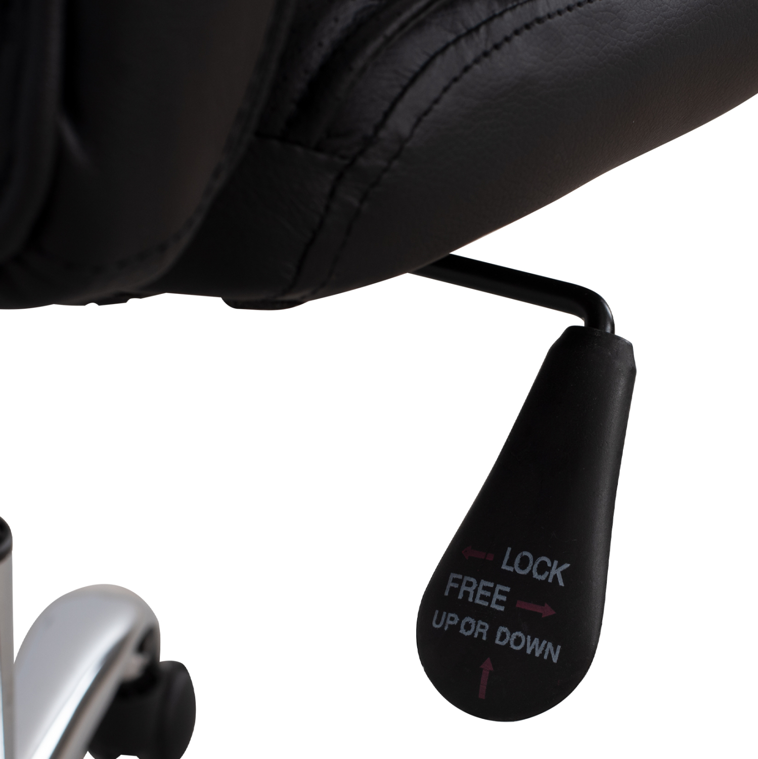 ΚΑΡΕΚΛΑ ΓΡΑΦΕΙΟΥ ΔΙΕΥΘΥΝΤΙΚΗ ΜΑΥΡΗ ΜΕ ΒΑΣΗ ΧΡΩΜΙΟΥ JACOB HM1044.11 55,5x65x111 cm. - Image 10