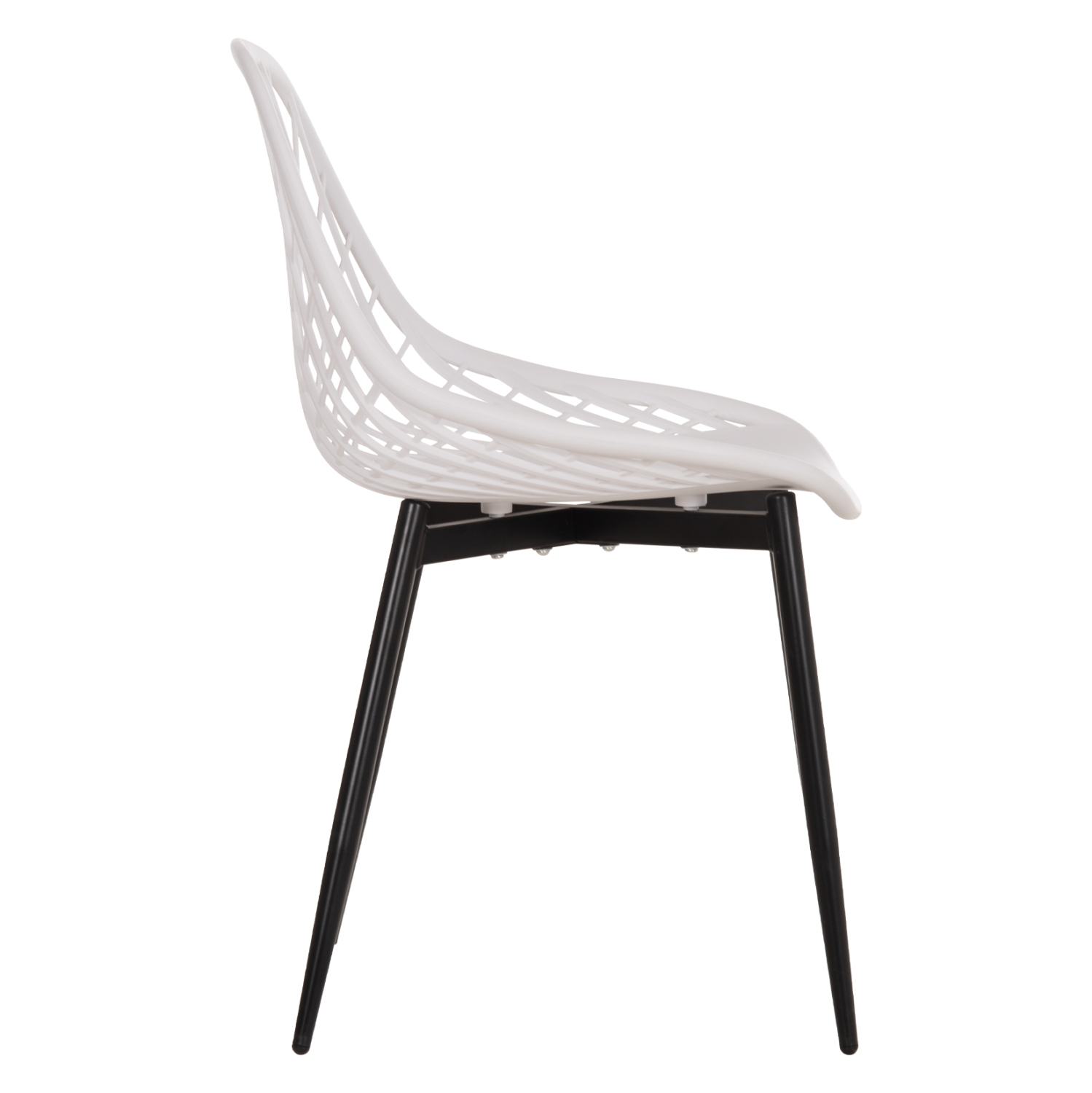 ΚΑΡΕΚΛΑ ΠΟΛΥΠΡΟΠΥΛΕΝΙΟΥ ΛΕΥΚΗ LIO ΜΕ ΜΕΤΑΛΛΙΚΑ ΠΟΔΙΑ ΜΑΥΡΑ HM9524.01 52x53x82Υ εκ. - Image 4