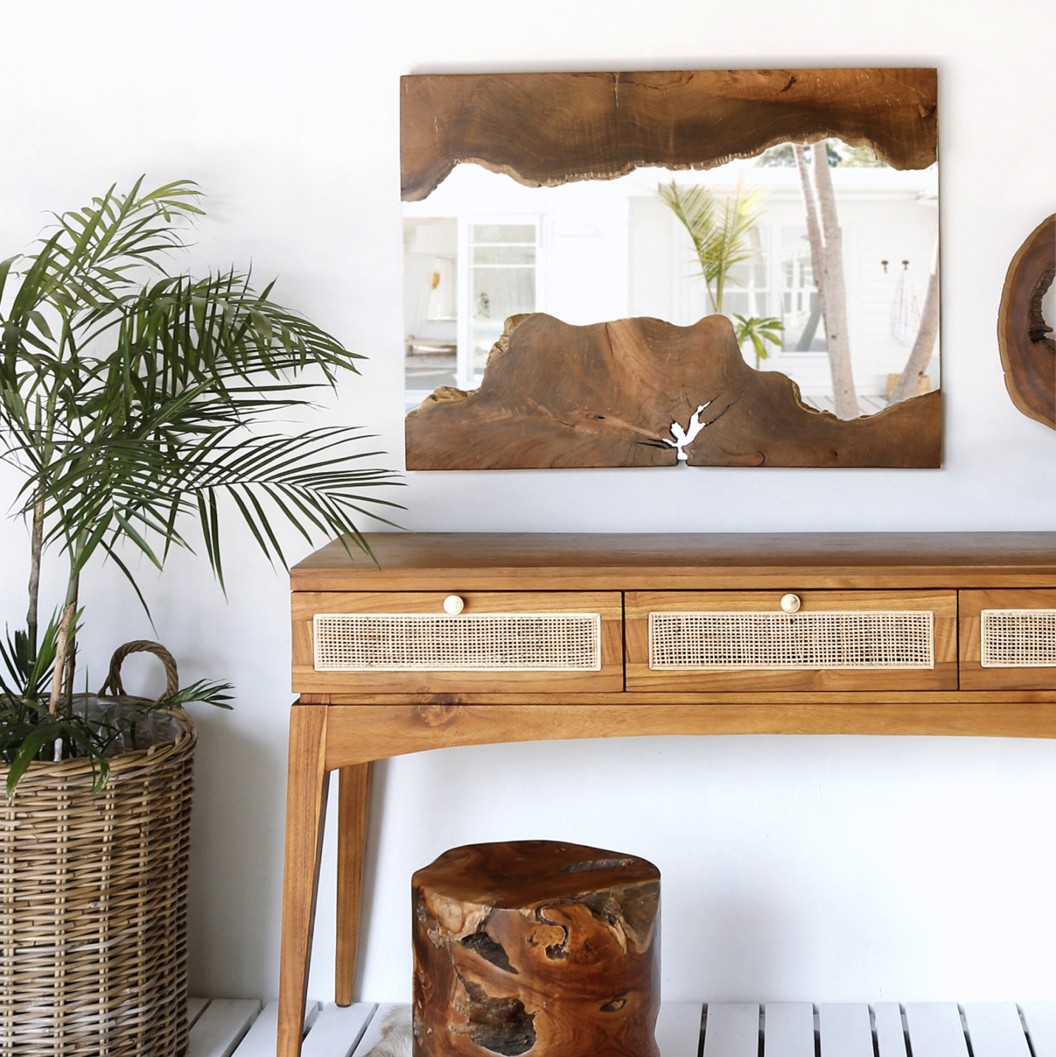 ΚΑΘΡΕΠΤΗΣ HM9364 ΑΠΟ ΜΑΣΙΦ ΞΥΛΟ ΤEAK ΦΥΣΙΚΟ 100X75YΕΚ. - Image 3