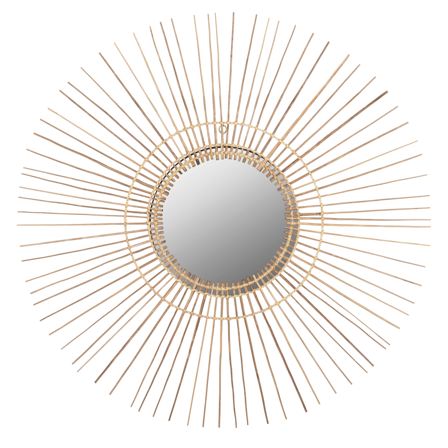 ΚΑΘΡΕΠΤΗΣ ΣΤΡΟΓΓΥΛΟΣ ΜΕ ΠΛΑΙΣΙΟ ΑΠΟ STICKS ΚΟΚΟΦΟΙΝΙΚΑ ΣΕ ΧΡΩΜΑ ΦΥΣΙΚΟ Φ85 εκ.HM7733 - Image 3