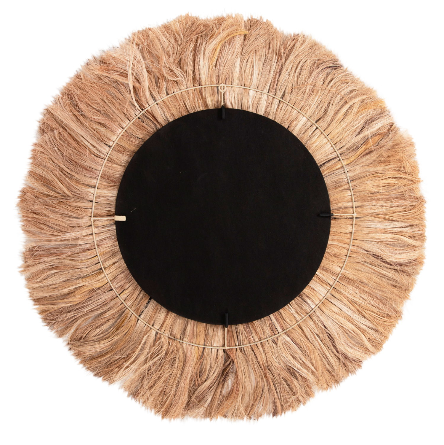 ΚΑΘΡΕΠΤΗΣ ΣΤΡΟΓΓΥΛΟΣ ΜΕ ΠΛΑΙΣΙΟ ΙΝΕΣ ΑΜΠΑΚΑ ΧΡΩΜΑ ΦΥΣΙΚΟ ΜΑΥΡΟ Φ100εκ.HM7749 - Image 4