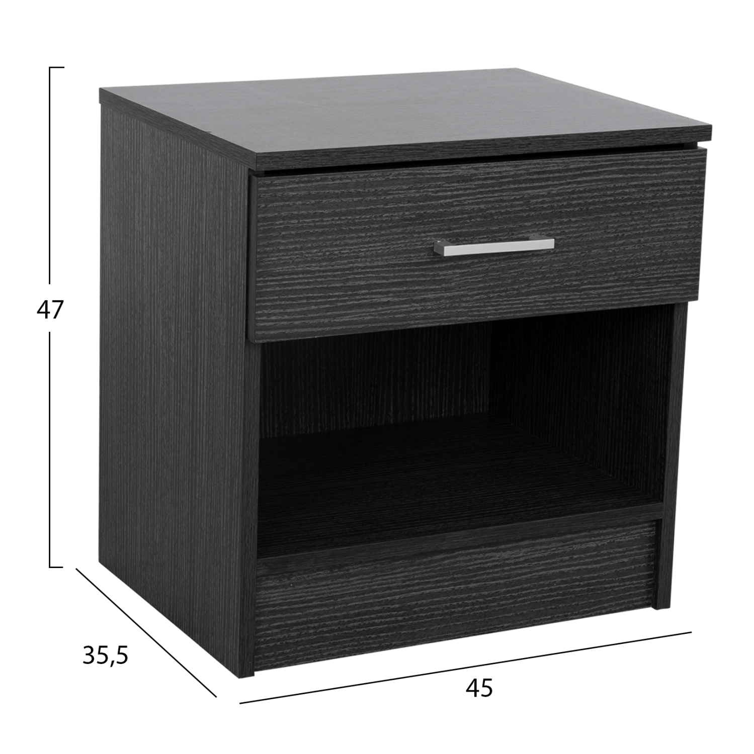 ΚΟΜΟΔΙΝΟ ΜΕ 1 ΣΥΡΤΑΡΙ LANEY ZEBRANO 45x35,5x47Υ εκ. HM2345.02 - Image 2