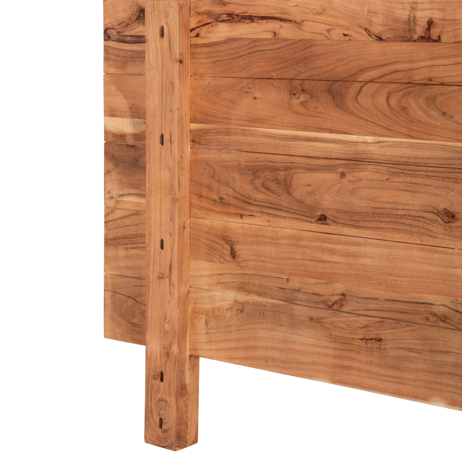 ΚΡΕΒΑΤΙ ALICIA ΑΠΟ ΜΕΤΑΛΛΟ ΚΑΙ ΜΑΣΙΦ ΞΥΛΟ ΑΚΑΚΙΑΣ 217x180,5x94Yεκ.(ΣΤΡΩΜΑ 160Χ200)HM8359.11 - Image 9