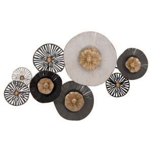 ΜΕΤΑΛΛΙΚΟ ΔΙΑΚΟΣΜΗΤΙΚΟ ΤΟΙΧΟΥ HM7170 ΓΚΡΙ ΕΚΡΟΥ ΧΡΥΣΟ 88x7x51Y εκ.