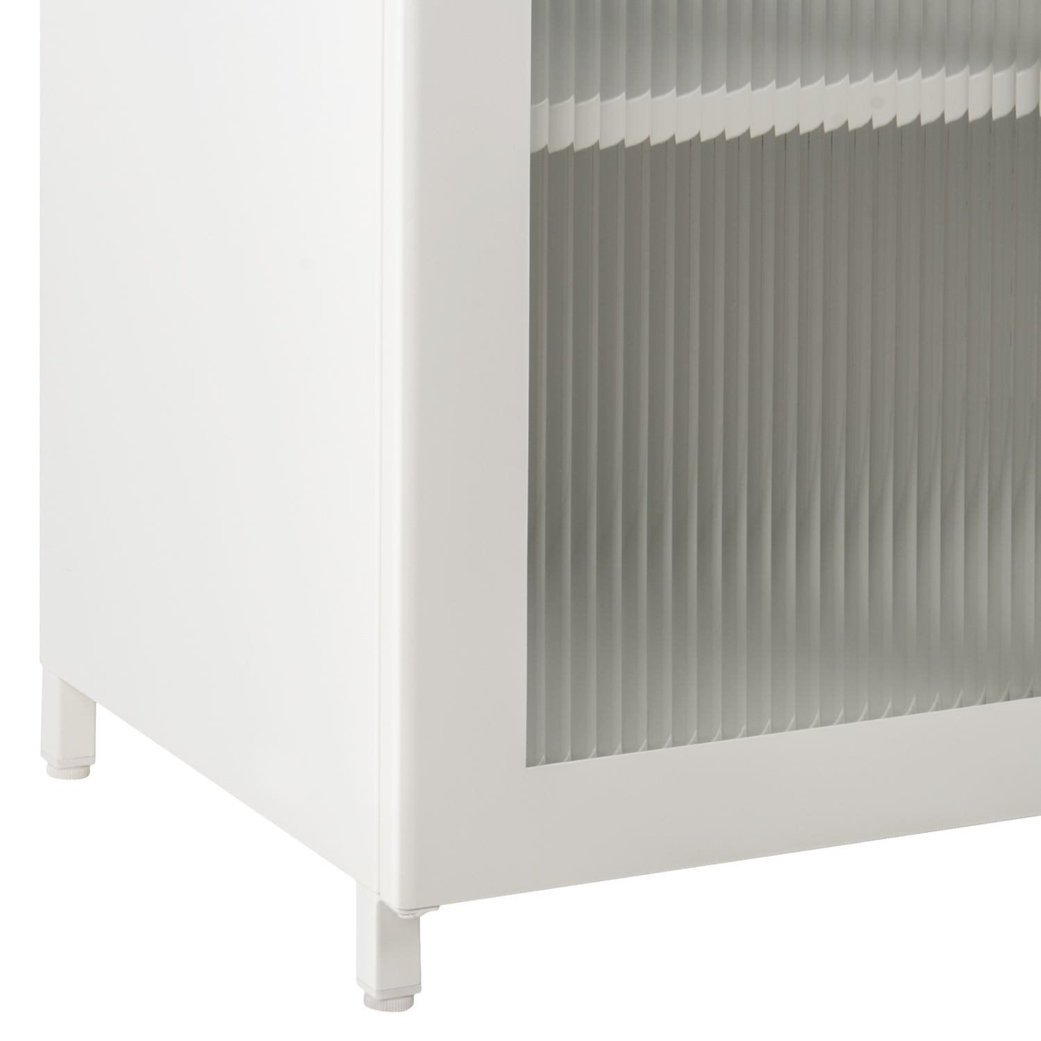 ΜΕΤΑΛΛΙΚΟ ΝΤΟΥΛΑΠΙ ΒΙΤΡΙΝΑ CARIL HM9571.02 ΛΕΥΚΟ 80x37-40x102Yεκ. - Image 8