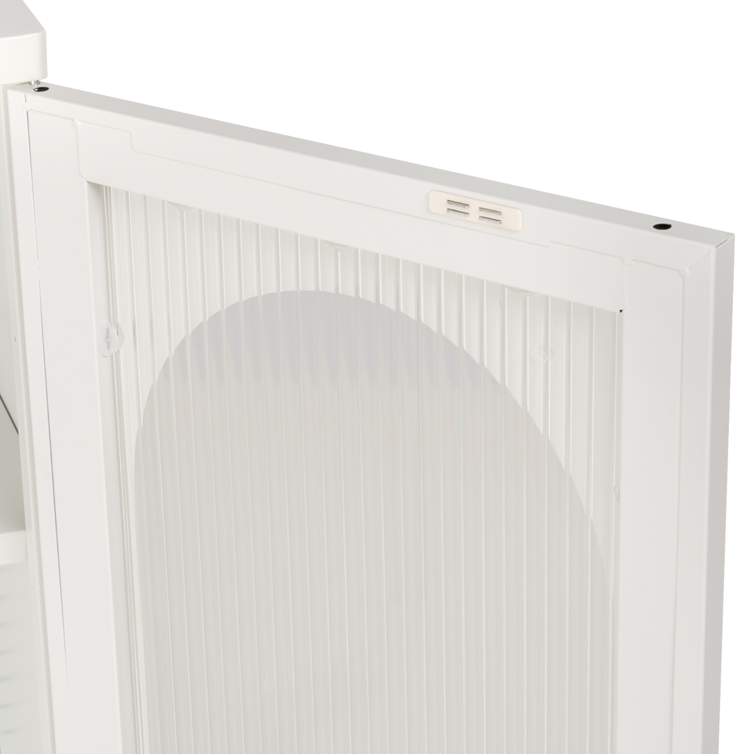 ΜΕΤΑΛΛΙΚΟ ΝΤΟΥΛΑΠΙ ΒΙΤΡΙΝΑ CARIL HM9571.02 ΛΕΥΚΟ 80x37-40x102Yεκ. - Image 9