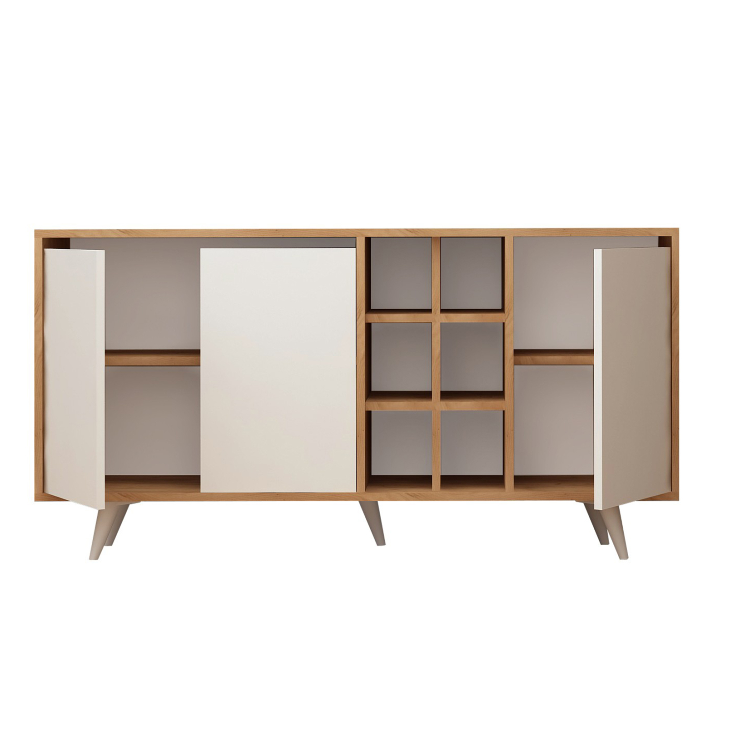 ΜΠΟΥΦΕΣ ΜΕΛΑΜΙΝΗΣ BRIAR ΚΑΡΥΔΙ ΜΕ ΛΕΥΚΕΣ ΠΟΡΤΕΣ 140x40x86Yεκ.HM9432.02 - Image 5