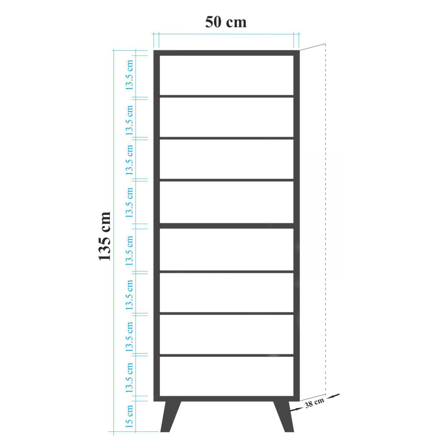 ΝΤΟΥΛΑΠΙ ΠΑΠΟΥΤΣΟΘΗΚΗ ΜΕΛΑΜΙΝΗΣ ΗΜ8954.01 SONAMA 50Χ38Χ135 εκ. - Image 2