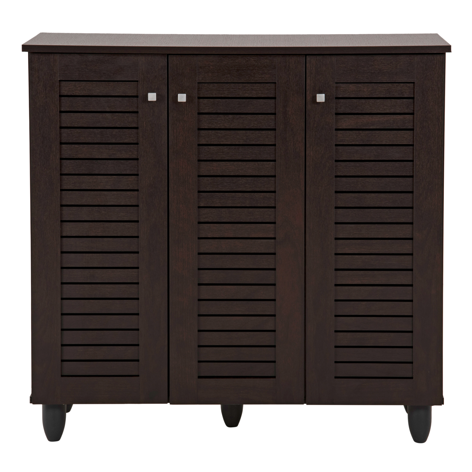 ΠΑΠΟΥΤΣΟΘΗΚΗ-ΝΤΟΥΛΑΠΑ PROLLY HM9609.01 ΜΕΛΑΜΙΝΗ WENGE-3ΠΟΡΤΕΣ-4ΡΑΦΙΑ 87x32x88Υεκ. - Image 3