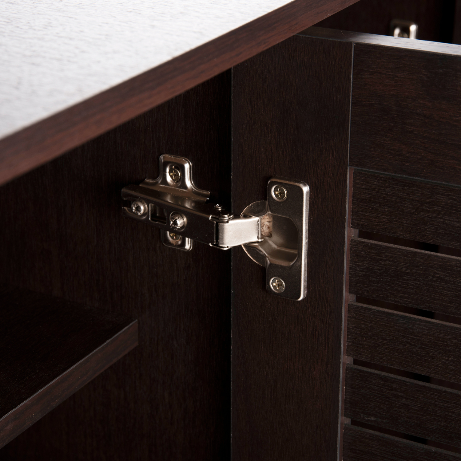 ΠΑΠΟΥΤΣΟΘΗΚΗ-ΝΤΟΥΛΑΠΑ PROLLY HM9609.01 ΜΕΛΑΜΙΝΗ WENGE-3ΠΟΡΤΕΣ-4ΡΑΦΙΑ 87x32x88Υεκ. - Image 6