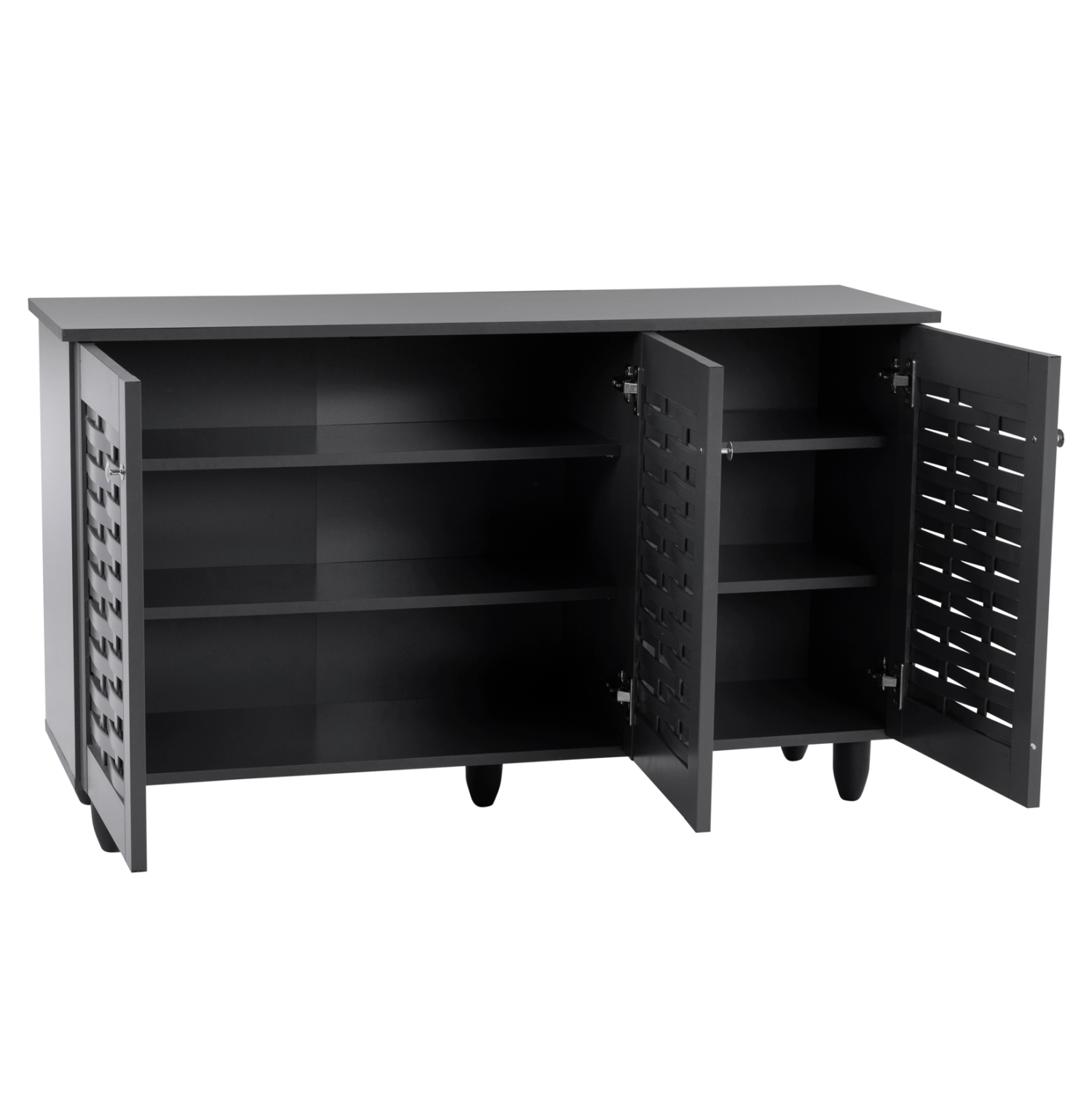 ΠΑΠΟΥΤΣΟΘΗΚΗ-ΝΤΟΥΛΑΠΙ IGGY ΞΥΛΙΝΗ 3ΠΟΡΤΕΣ HM2211.10 ΓΚΡΙ 114Χ34Χ68 - Image 4