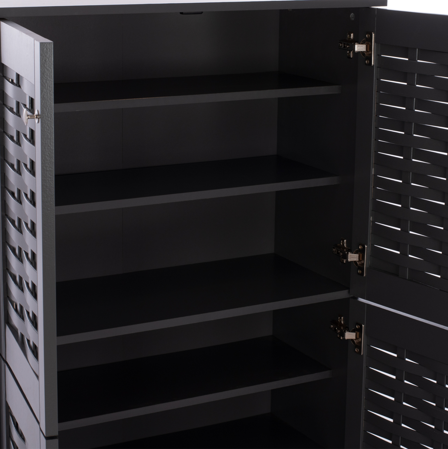 ΠΑΠΟΥΤΣΟΘΗΚΗ-ΝΤΟΥΛΑΠΙ ΞΥΛΙΝΗ KABIRA 4 ΠΟΡΤΕΣ HM2210.10 ΓΚΡΙ 77x34x123Υεκ. - Image 5