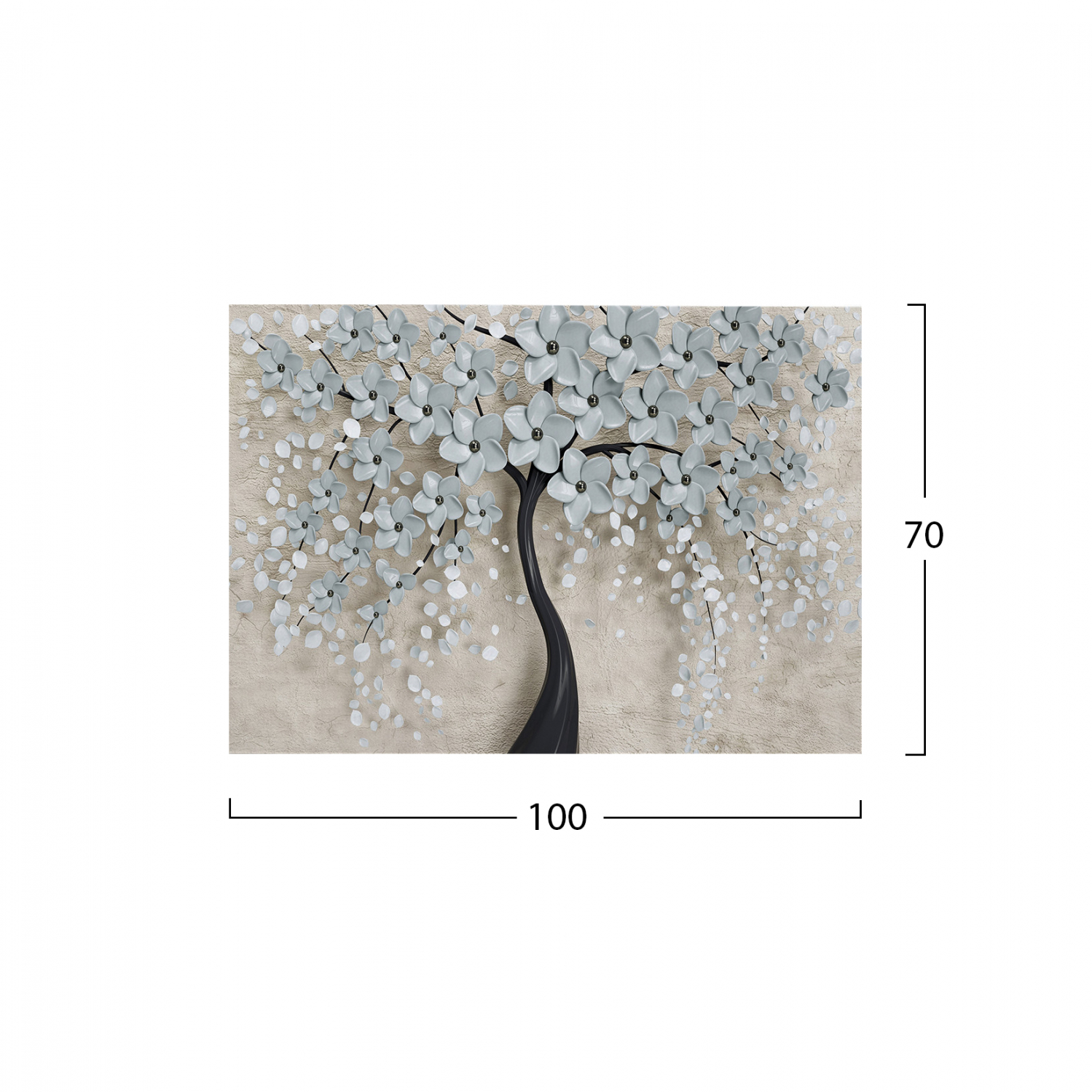 ΠΙΝΑΚΑΣ ΚΑΜΒΑΣ BLOSSOM TREE HM7197.04 100X3X70 εκ. - Image 2