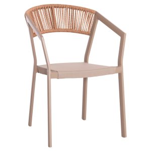 ΠΟΛΥΘΡΟΝΑ ΑΛΟΥΜΙΝΙΟΥ MIRI HM5891.03 ΣΑΜΠΑΝΙΖΕ ΣΚΕΛΕΤΟΣ&TEXTLINE- RATTAN 56x58x80.5Υ εκ.