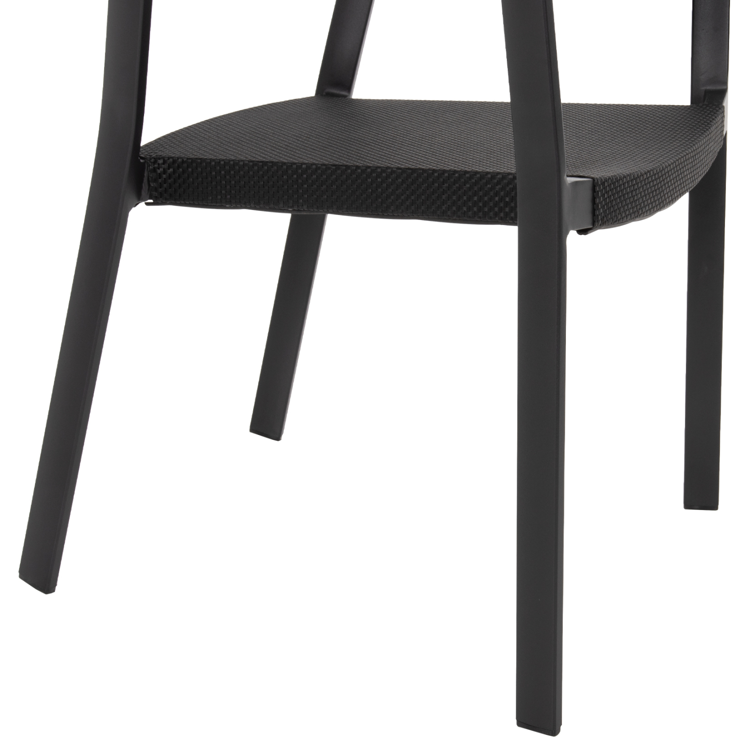 ΠΟΛΥΘΡΟΝΑ ΑΛΟΥΜΙΝΙΟΥ MIRI HM5891.05 ΜΑΥΡΟΣ ΣΚΕΛΕΤΟΣ&TEXTLINE-ΜΠΕΖ RATTAN 57,5x59x81,5Yεκ. - Image 9