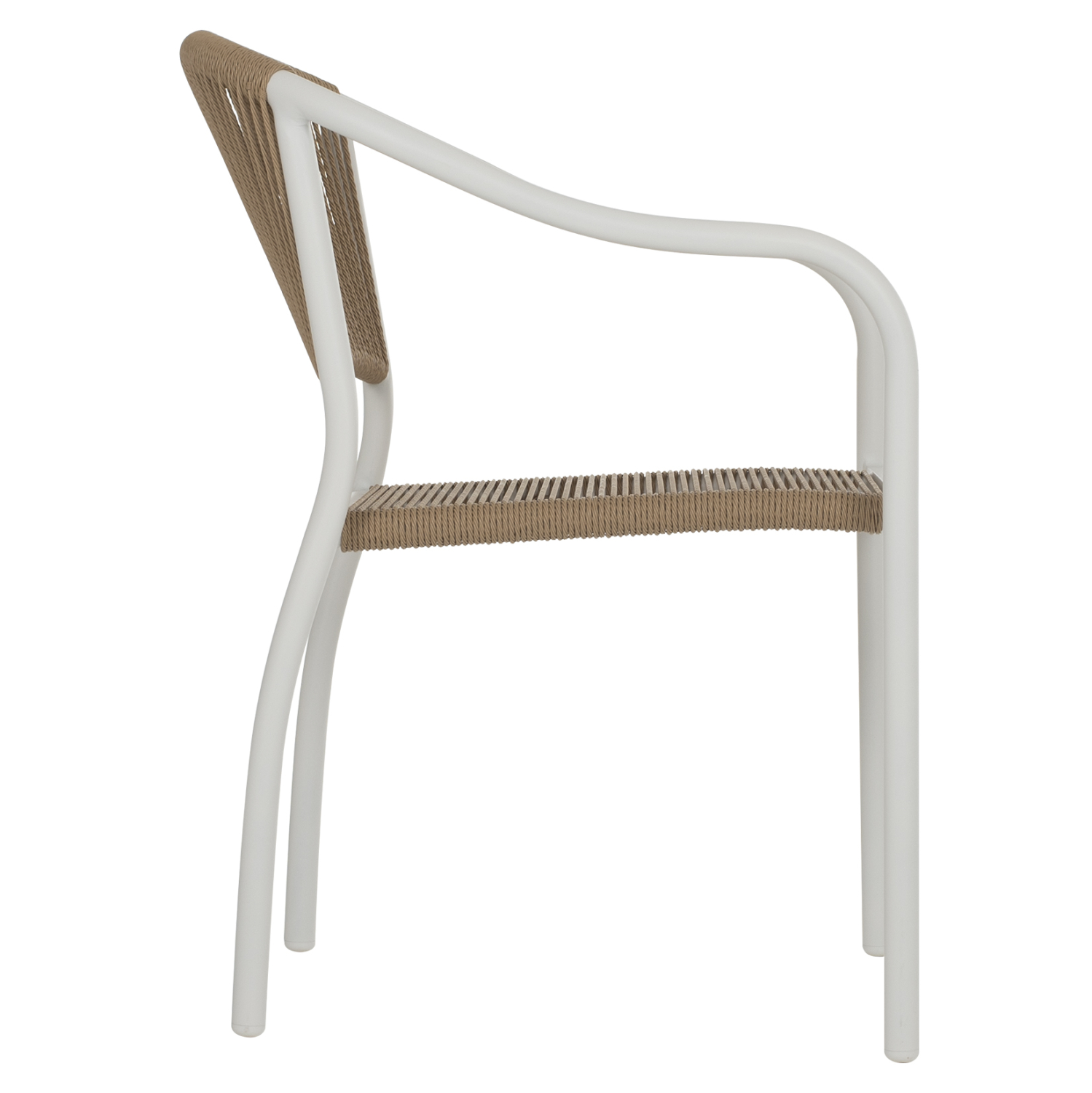 ΠΟΛΥΘΡΟΝΑ ΑΛΟΥΜΙΝΙΟΥ ΛΕΥΚΟ ΜΕ PE RATTAN WICKER HM5856.01 57x63x80Yεκ. - Image 4