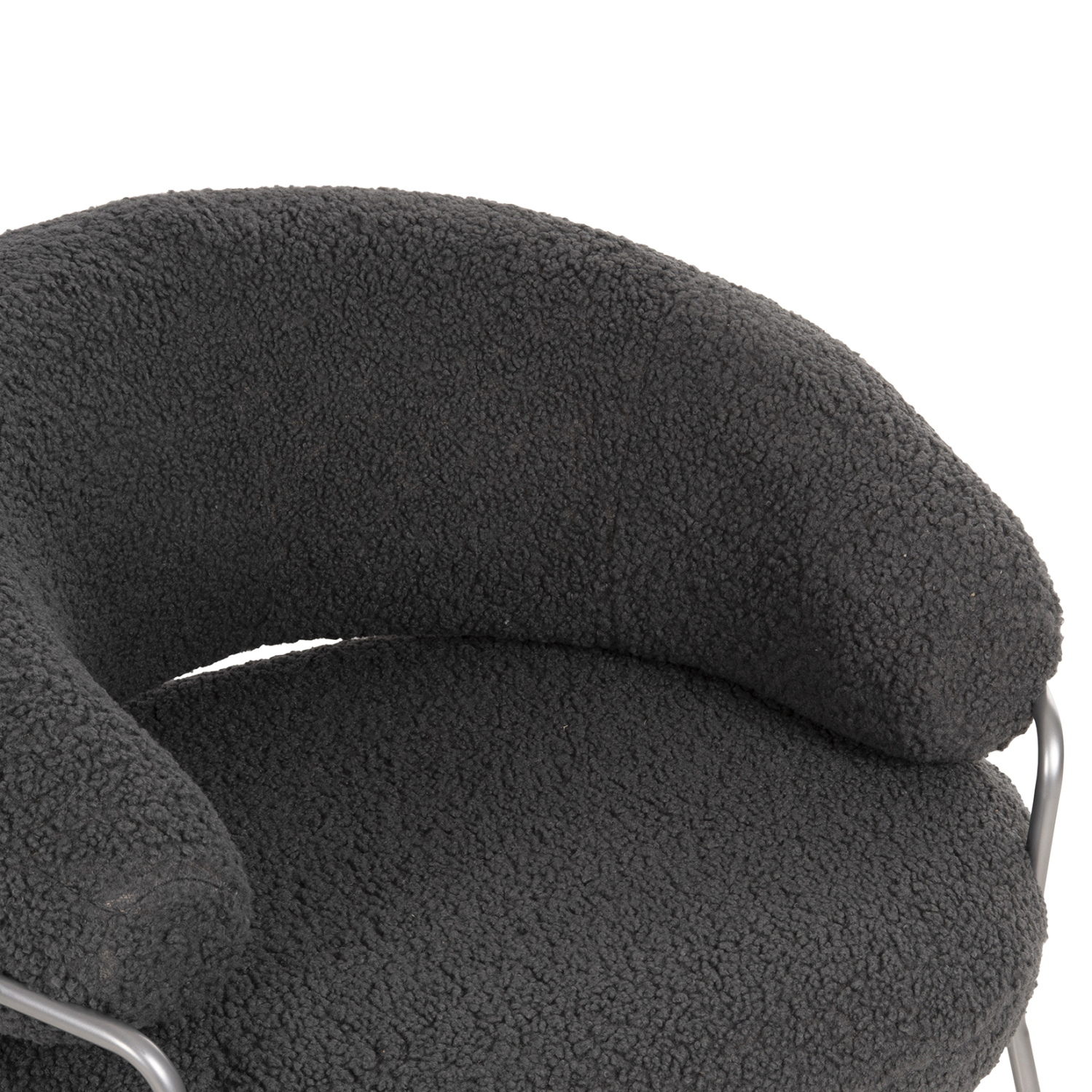 ΠΟΛΥΘΡΟΝΑ TRUDI HM8639.21 ΑΠΟ ΜΠΟΥΚΛΕ ΓΚΡΙ ΜΕ ΑΣΗΜΙ ΜΕΤΑΛΛΙΚΟ ΣΚΕΛΕΤΟ 84x79x76Υ εκ. - Image 7