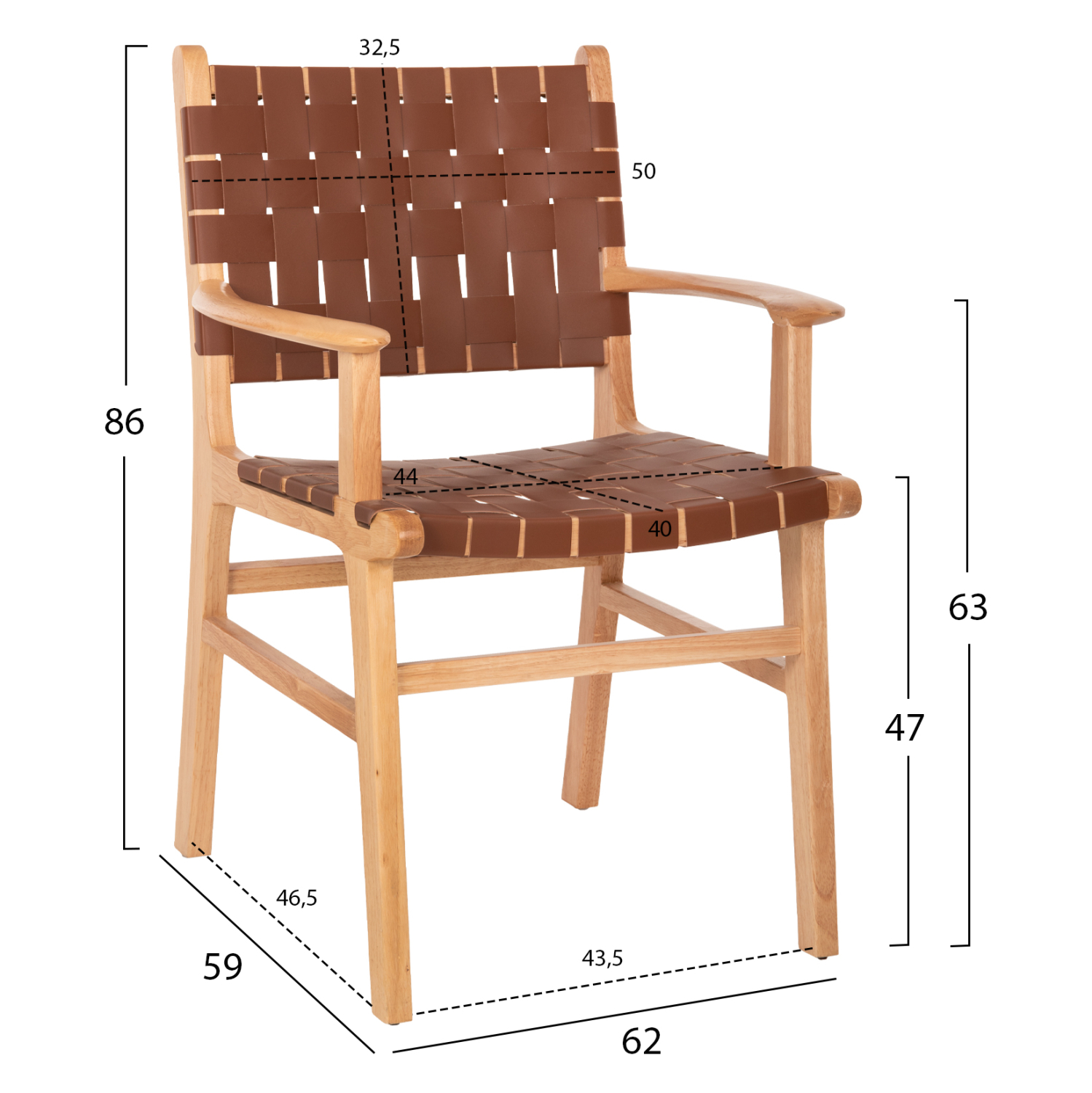 ΠΟΛΥΘΡΟΝΑ FELIPE HM9328.01 ΤΟΟΝ ΞΥΛΟ ΜΕ PU ΚΑΦΕ 62x59x86Y εκ. - Image 2