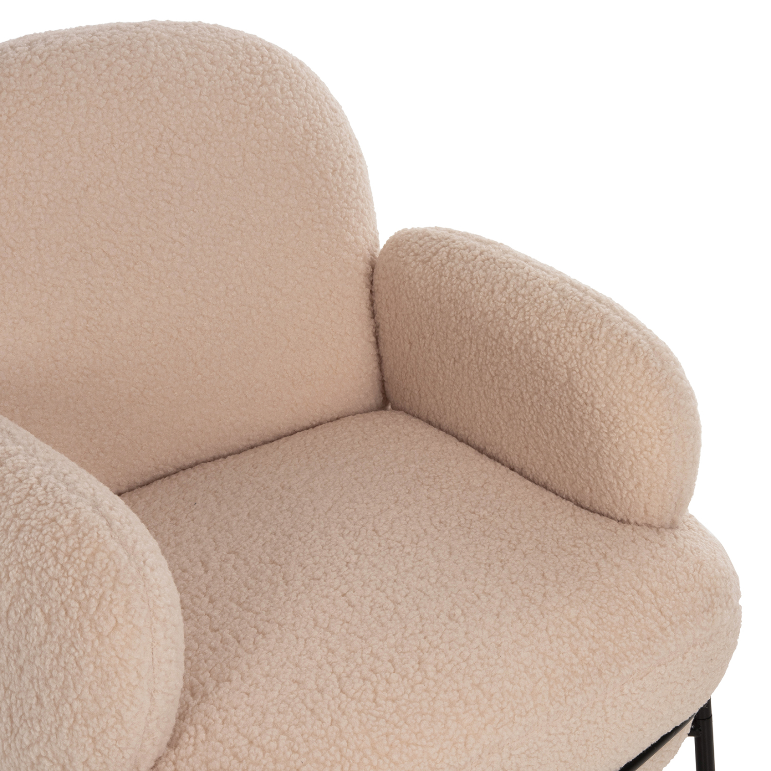 ΠΟΛΥΘΡΟΝΑ AGNES HM9525.20 ΕΚΡΟΥ ΜΠΟΥΚΛΕ-ΜΑΥΡΑ ΜΕΤΑΛΛΙΚΑ ΠΟΔΙΑ 74x71x83Υεκ. - Image 7