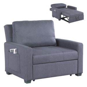 ΠΟΛΥΘΡΟΝΑ-ΚΡΕΒΑΤΙ KANNA 112x96x85 εκ.HM3083.10 ΓΚΡΙ