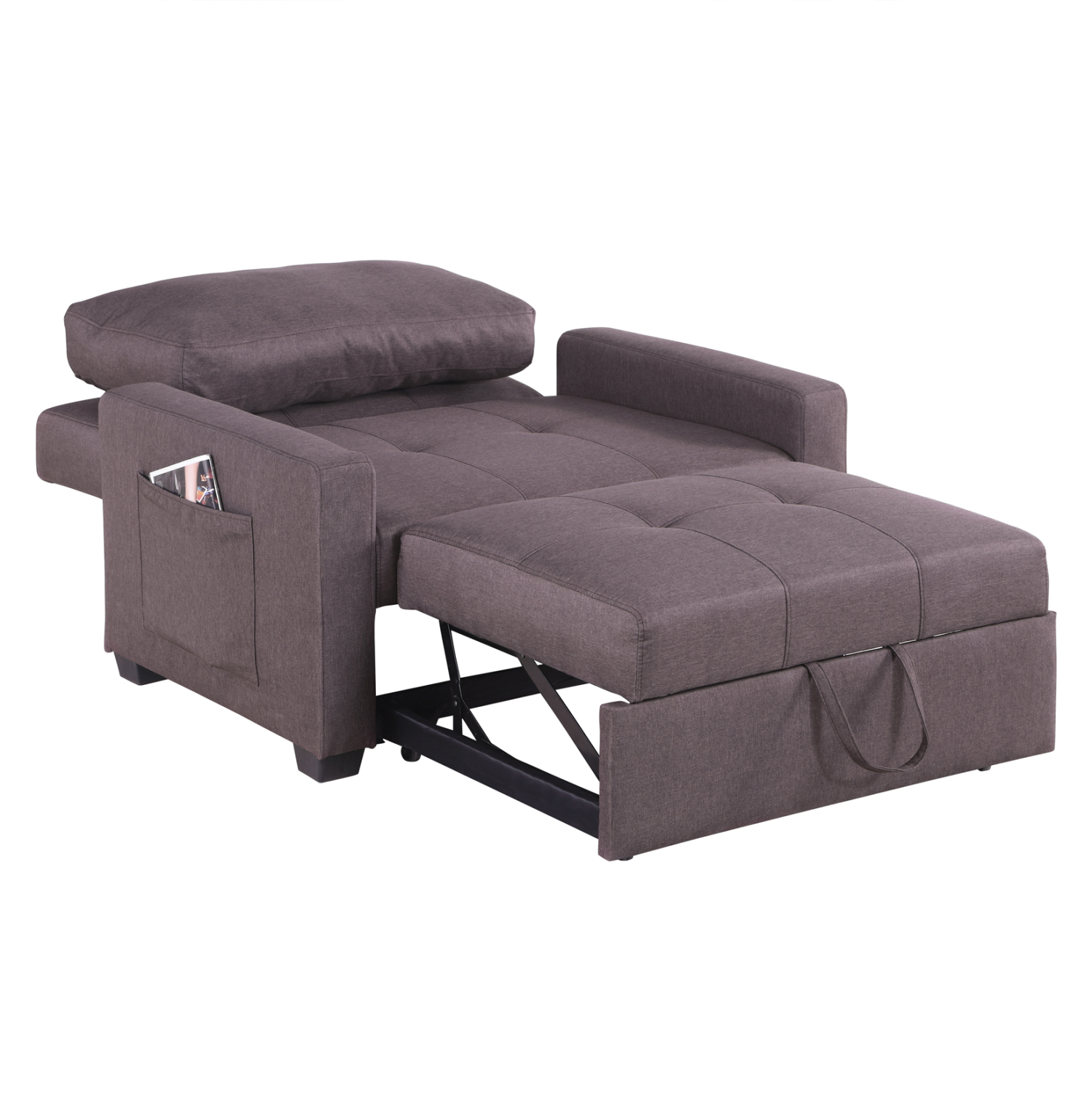 ΠΟΛΥΘΡΟΝΑ-ΚΡΕΒΑΤΙ KANNA HM3083.01 ΚΑΦΕ ΥΦΑΣΜΑ 112x96x85Υεκ. - Image 3