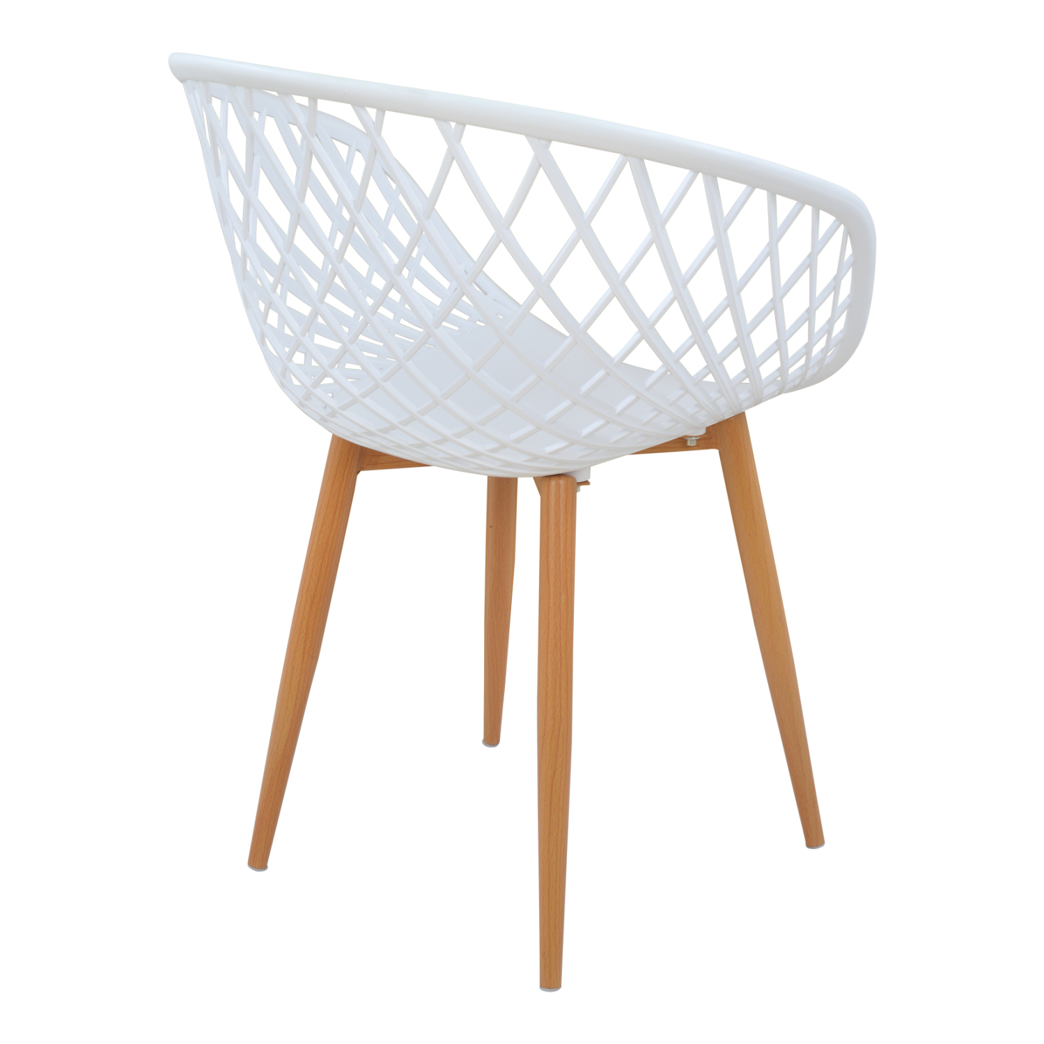 ΠΟΛΥΘΡΟΝΑ ΠΟΛΥΠΡΟΠΥΛΕΝΙΟΥ ΛΕΥΚΗ ΜΕ ΜΕΤΑΛΛΙΚΑ ΠΟΔΙΑ ΑΠΟΜΙΜΗΣΗ ΞΥΛΟΥ ARIADNE HM8001.01 62,5x56x80 εκ. - Image 3