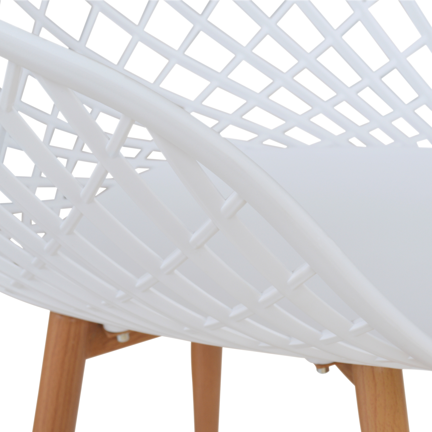 ΠΟΛΥΘΡΟΝΑ ΠΟΛΥΠΡΟΠΥΛΕΝΙΟΥ ΛΕΥΚΗ ΜΕ ΜΕΤΑΛΛΙΚΑ ΠΟΔΙΑ ΑΠΟΜΙΜΗΣΗ ΞΥΛΟΥ ARIADNE HM8001.01 62,5x56x80 εκ. - Image 5