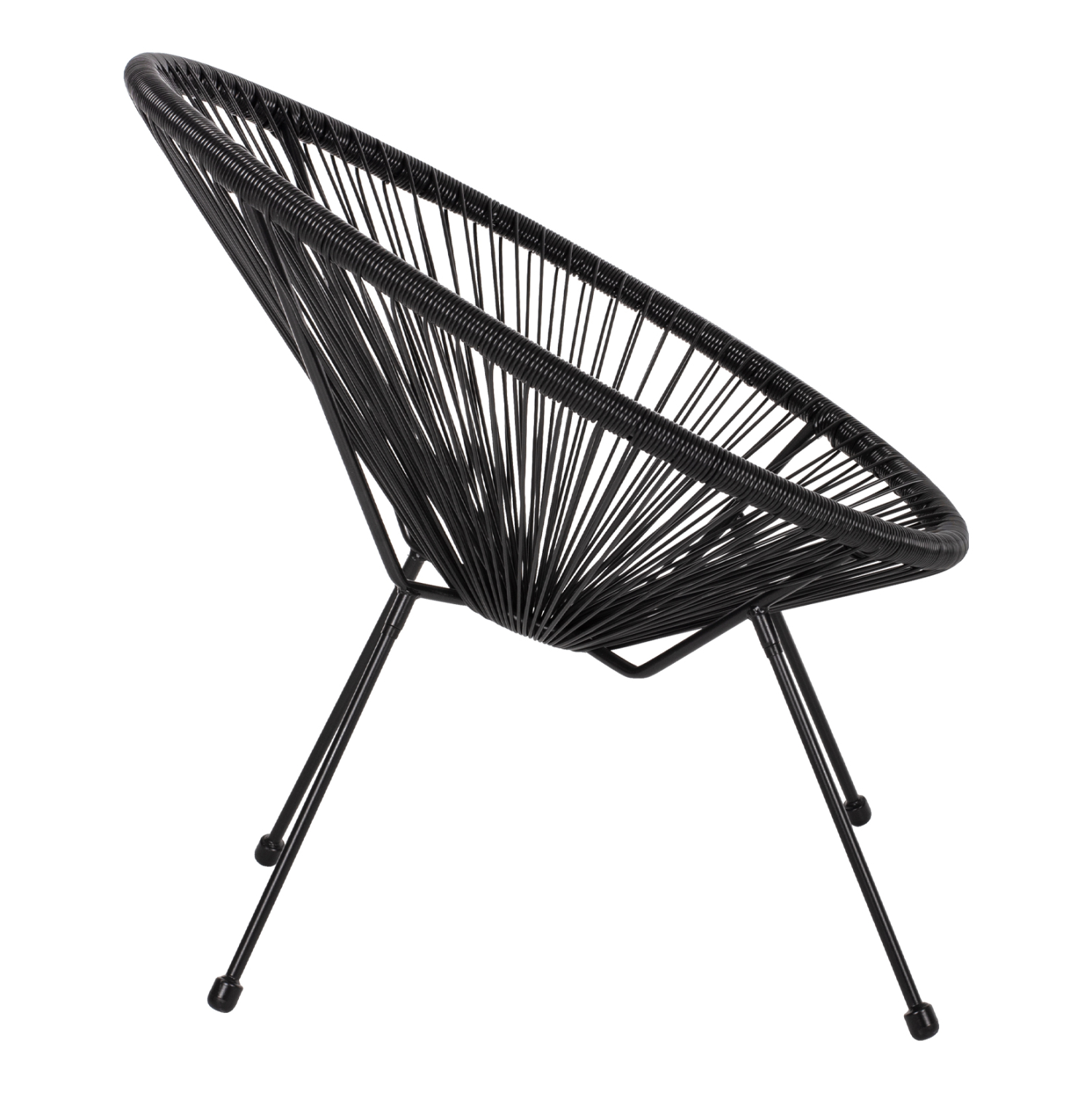 ΠΟΛΥΘΡΟΝΑ ΤΥΠΟΥ ΦΩΛΙΑ ΜΕΤΑΛΛΙΚΗ ACAPULCO ΜΑΥΡΗ ΜΕ ΜΑΥΡΟ P.E.RATTAN HM5872.01 70x73x79 εκ. - Image 4