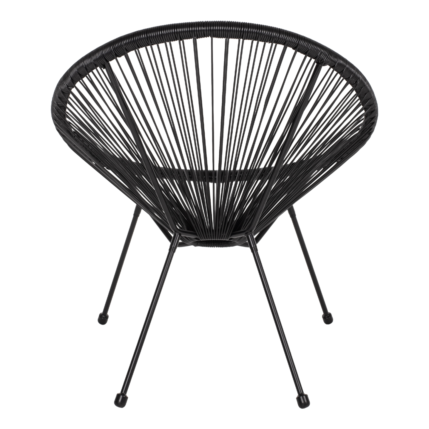 ΠΟΛΥΘΡΟΝΑ ΤΥΠΟΥ ΦΩΛΙΑ ΜΕΤΑΛΛΙΚΗ ACAPULCO ΜΑΥΡΗ ΜΕ ΜΑΥΡΟ P.E.RATTAN HM5872.01 70x73x79 εκ. - Image 6