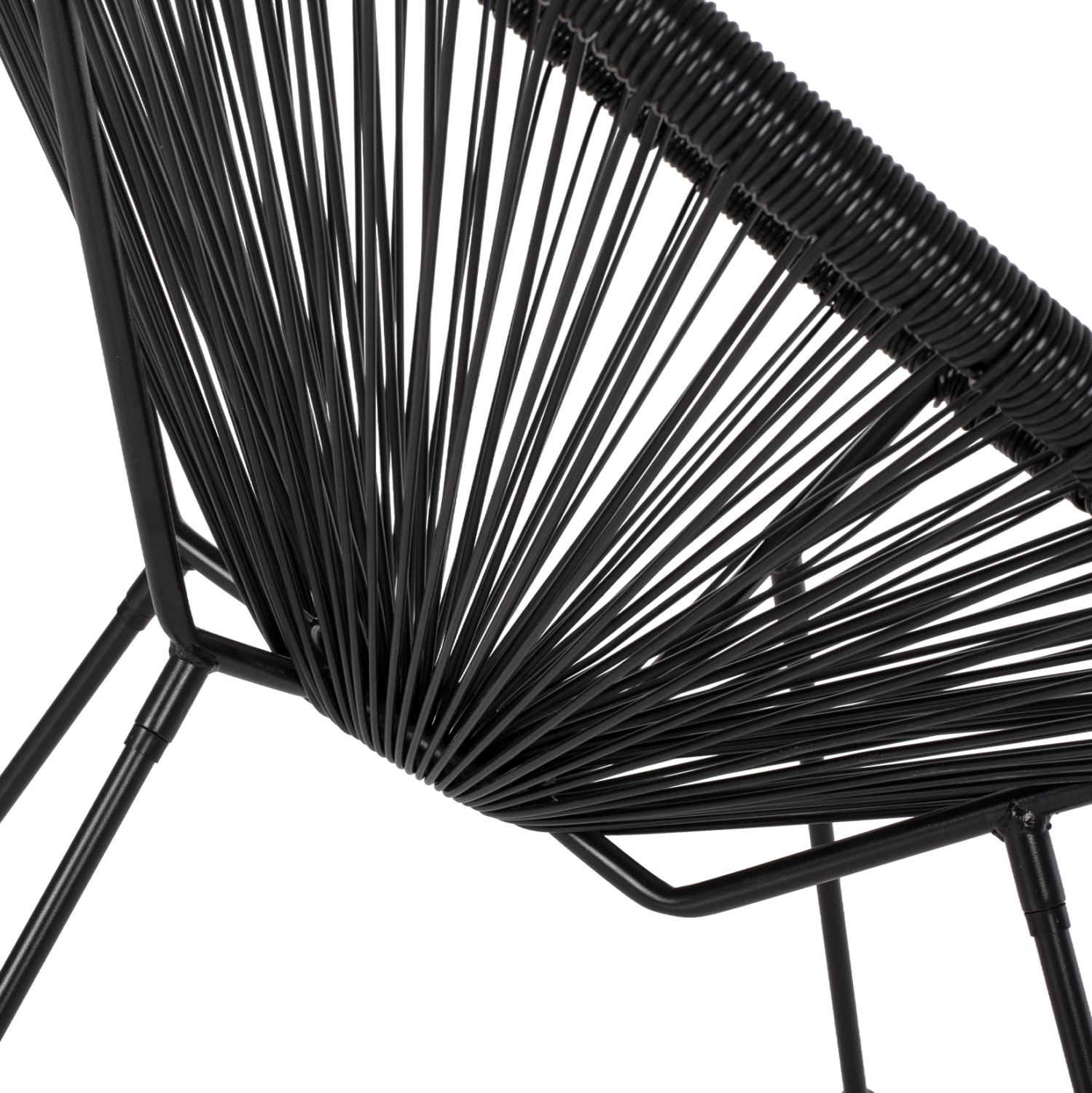 ΠΟΛΥΘΡΟΝΑ ΤΥΠΟΥ ΦΩΛΙΑ ΜΕΤΑΛΛΙΚΗ ACAPULCO ΜΑΥΡΗ ΜΕ ΜΑΥΡΟ P.E.RATTAN HM5872.01 70x73x79 εκ. - Image 9