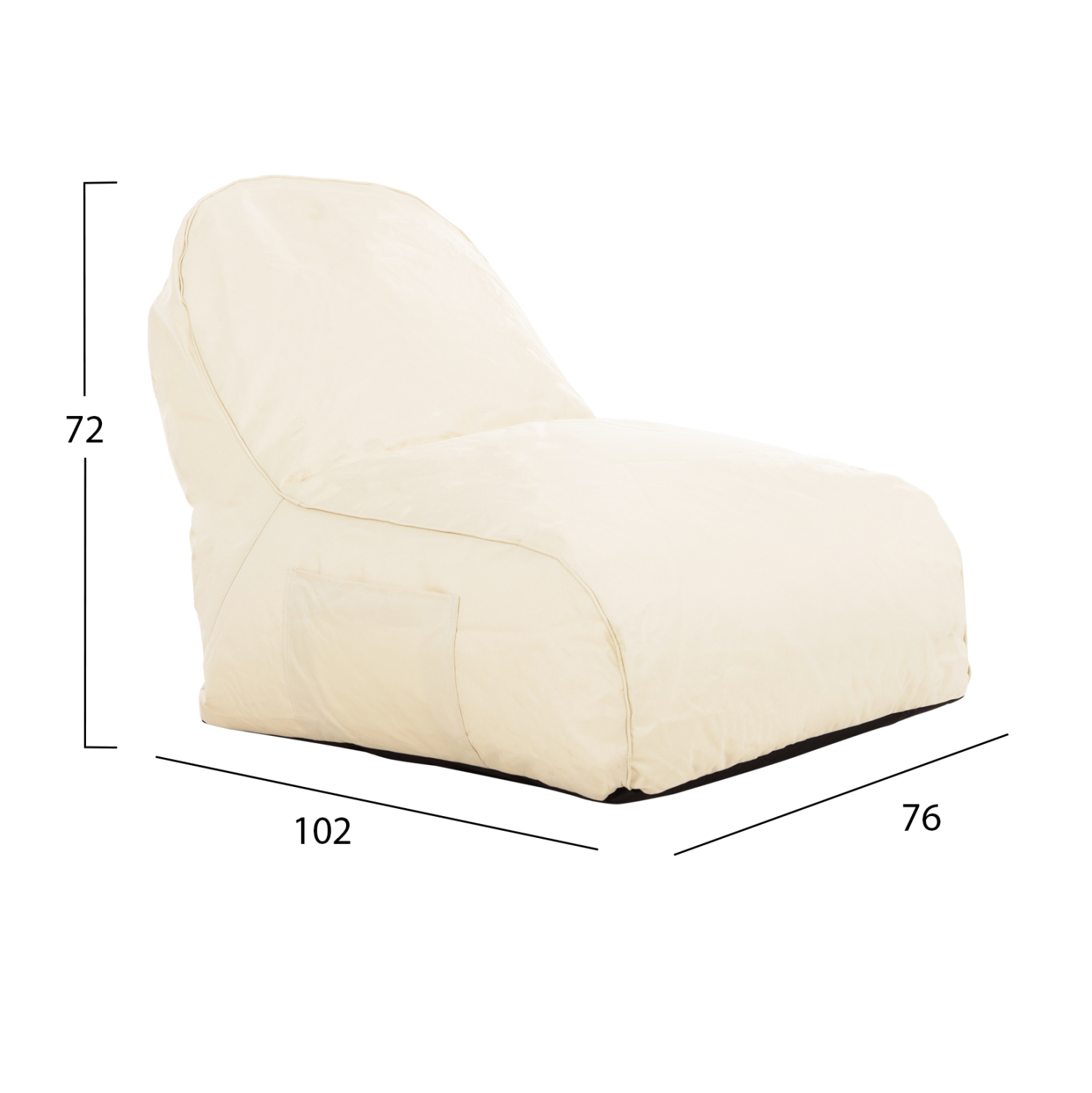 ΠΟΥΦ CLOUD ΑΔΙΑΒΡΟΧΗ ΠΟΛΥΘΡΟΝΑ HM5112.01 ΕΚΡΟΥ 6188 76x102x72Υεκ. - Image 2